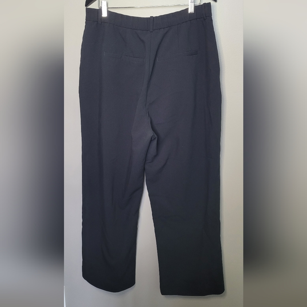 Abercrombie & Fitch Sloane Tailored Wide Leg Pants 16 High Waist Trouser Black - Picture 4 of 4